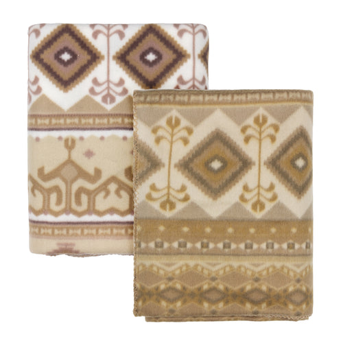  Throws - Aztec 2 Pack Throw Natural Riva Home