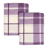  Throws - Check Fleece 2 Pack Throw Lilac Riva Home