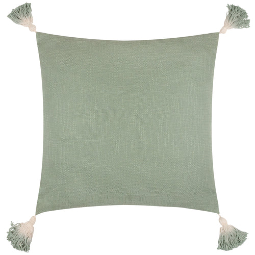Plain Green Cushions - Eden Slub Cotton Cushion Cover Sage Furn