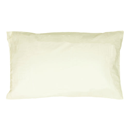 Plain Cream Bedding - Cotton Percale  Pillowcase Pair Cream Paoletti