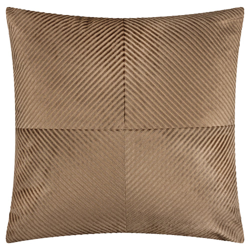 Geometric Brown Cushions - Infinity Diamond Ribbed Cushion Cover Mocha Paoletti