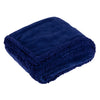 Sherpa Fleece Throw Blue