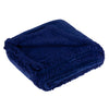 Sherpa Fleece Throw Blue