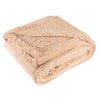  Throws - Sherpa Fleece  Throw Mocha Riva Home