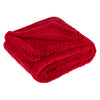  Throws - Sherpa Fleece  Throw Red Riva Home
