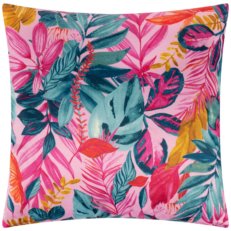 Floral Pink Cushions - Psychedelic Jungle  Polyester Filled Cushion Pink Furn