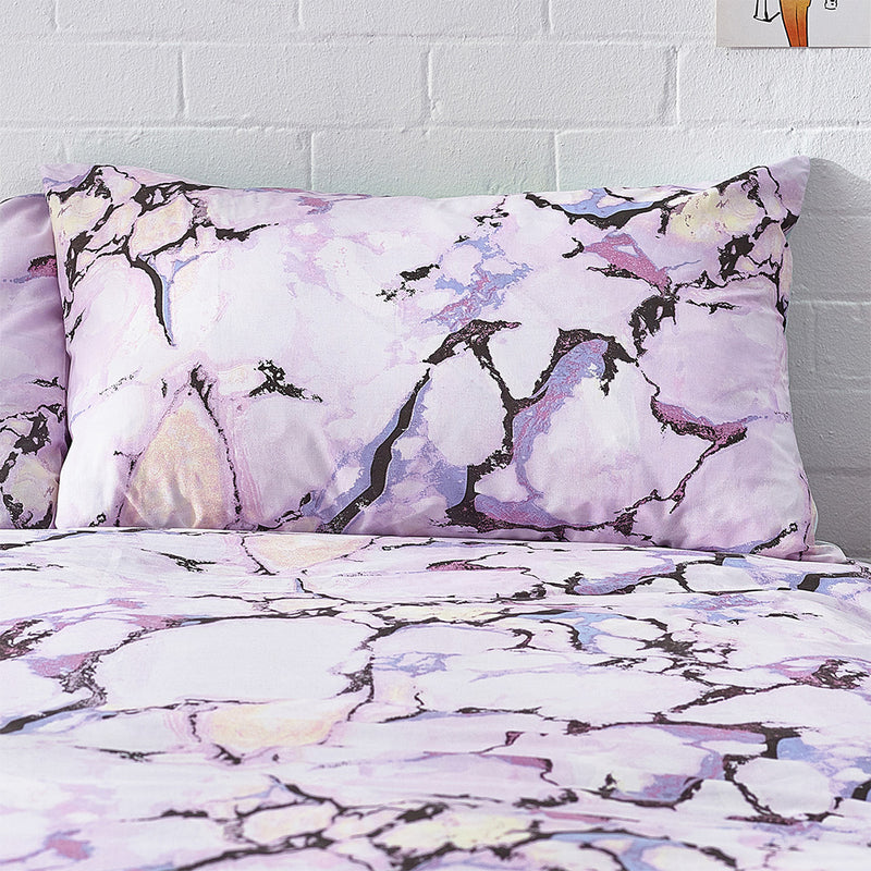 Style Lab Marble Duvet Cover Set in Pastels