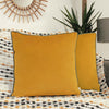 Opulence Soft Velvet Cushion Saffron/Graphite