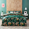 furn. Serpentine Tropical Duvet Cover Set in Juniper Green