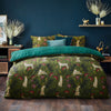 furn. Tropica Cheetah Botanical Duvet Cover Set in Moss/Teal