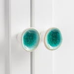  Accessories - Aqua Ceramic Set of 4 Drawer Knobs Aqua Wylder