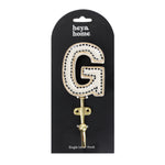  Accessories - Alphabet G Set of 1 Wall Hooks Ivory/Black Heya Home