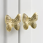  Accessories - Butterfly Set of 4 Drawer Knobs Antique Gold Wylder