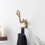  Accessories - Copper Fancy Set of 2 Wall Hooks Brown 