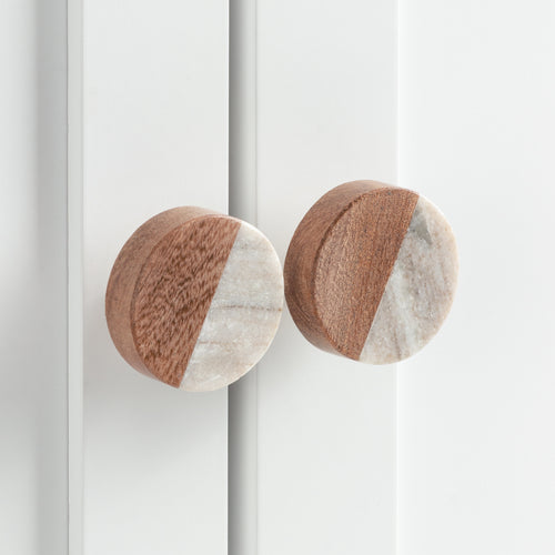  Accessories - Marble Set of 6 Drawer Knobs Brown/Grey HÖEM