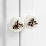  Accessories - Marble Bee Set of 4 Drawer Knobs White Wylder