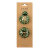  Accessories - Traditional Ceramic Set of 2 Wall Hooks Olive Yard