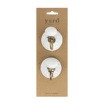  Accessories - Traditional Ceramic Set of 2 Wall Hooks Floral Ceramic Yard