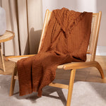 Yard Abel Waffle Throw in Pecan