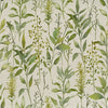 Floral Green Fabric - Aberduna Printed Cotton Fabric (By The Metre) Linen Voyage Maison