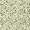 Floral Green Fabric - Aberduna Printed Cotton Fabric (By The Metre) Linen Voyage Maison