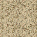 Floral Brown Fabric - Aberduna Printed Cotton Fabric (By The Metre) Mulberry Voyage Maison