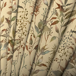 Floral Brown Fabric - Aberduna Printed Cotton Fabric (By The Metre) Mulberry Voyage Maison