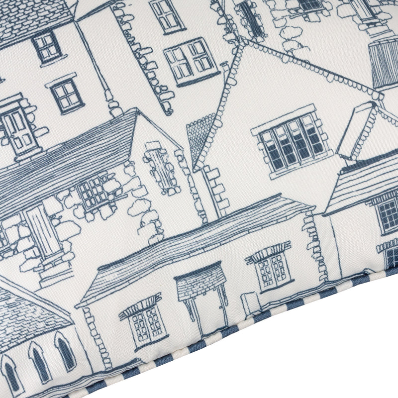  Cushions - Abersoch Town Outdoor Cushion Cover Sail Blue Wylder