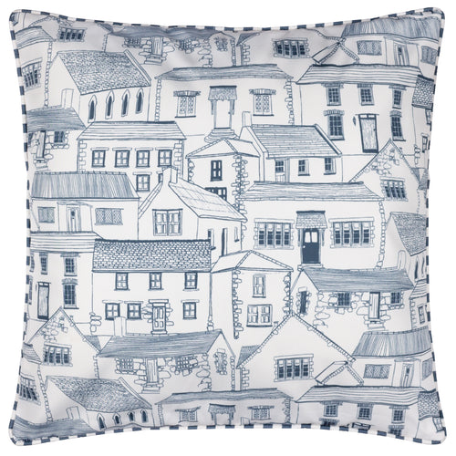 Striped Blue Cushions - Abersoch Town Outdoor Cushion Cover Sail Blue Wylder