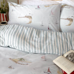  Bedding - Abersoch Shore  Duvet Cover Set Sky Blue Wylder