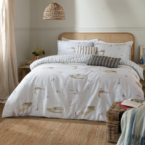  Bedding - Abersoch Shore  Duvet Cover Set Sky Blue Wylder