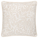 Floral White Cushions - Acorn Tonal Jacquard Cushion Cover Ivory Morris & Co