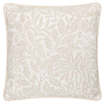 Floral White Cushions - Acorn Tonal Jacquard Feather Rich Filled Cushion Ivory Morris & Co