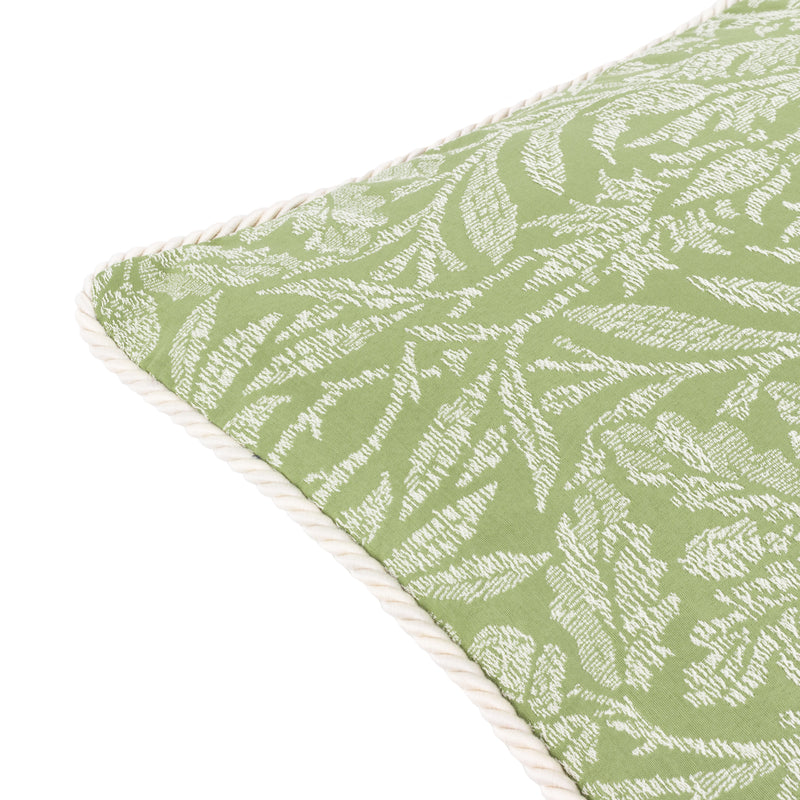 Floral Green Cushions - Acorn Tonal Jacquard Cushion Cover Sage Morris & Co