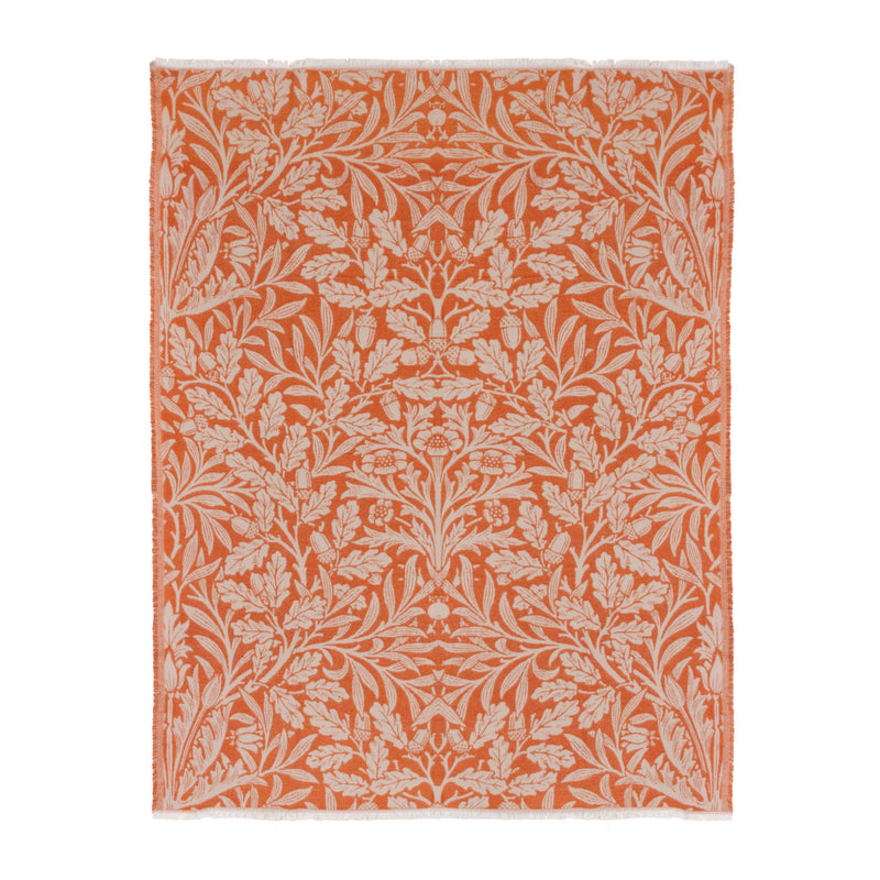 Floral Orange Throws - Acorn Tonal Jacquard Throw Brick Morris & Co