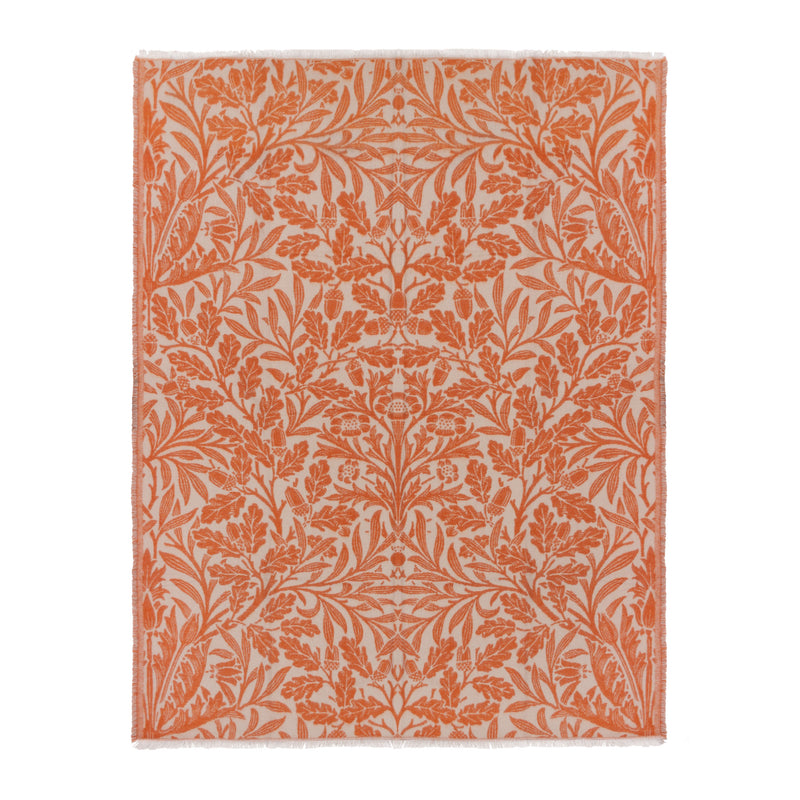 Floral Orange Throws - Acorn Tonal Jacquard Throw Brick Morris & Co