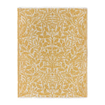 Floral Yellow Throws - Acorn Tonal Jacquard Throw Gold Morris & Co