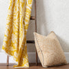 Floral Yellow Throws - Acorn Tonal Jacquard Throw Gold Morris & Co