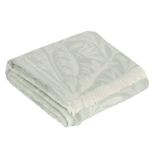 Floral Green Throws - Acorn Tonal Jacquard Throw Sage Morris & Co