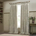 Floral Beige Curtains - Acorn Multi Floral Jacquard Pencil Pleat Curtains Stone/Sage Morris & Co