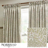 Floral Beige Curtains - Acorn Multi Floral Jacquard Room Darkening Pencil Pleat Curtains Stone/Sage Morris & Co