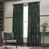 Floral Green Curtains - Acorn Multi Floral Jacquard Pencil Pleat Curtains Thyme/Forest Morris & Co