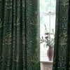 Floral Green Curtains - Acorn Multi Floral Jacquard Pencil Pleat Curtains Thyme/Forest Morris & Co