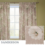 Floral Pink Curtains - Adele Floral Chenille Pencil Pleat Curtains Rose Sanderson