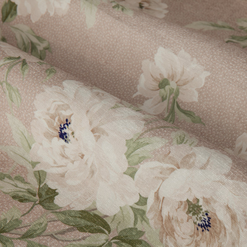 Floral Pink Curtains - Adele Floral Chenille Pencil Pleat Curtains Rose Sanderson