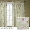 Floral Green Curtains - Adele Floral Chenille Room Darkening Pencil Pleat Curtains Sage Sanderson