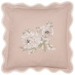 Floral Pink Cushions - Adele Floral Embroidered Cushion Cover Rose Sanderson