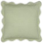 Floral Green Cushions - Adele Floral Embroidered Cushion Cover Sage Sanderson