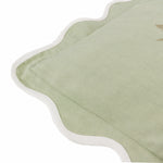 Floral Green Cushions - Adele Floral Embroidered Cushion Cover Sage Sanderson