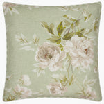 Floral Green Cushions - Adele Floral Chenille Cushion Cover Sage Sanderson